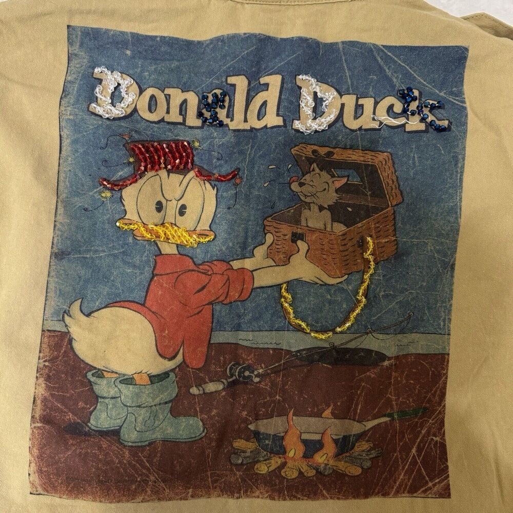 Y2k Donald Duck Canvas Outdoor Vest Colorful Mens Hunting Bird Fishing‎ Game -L?